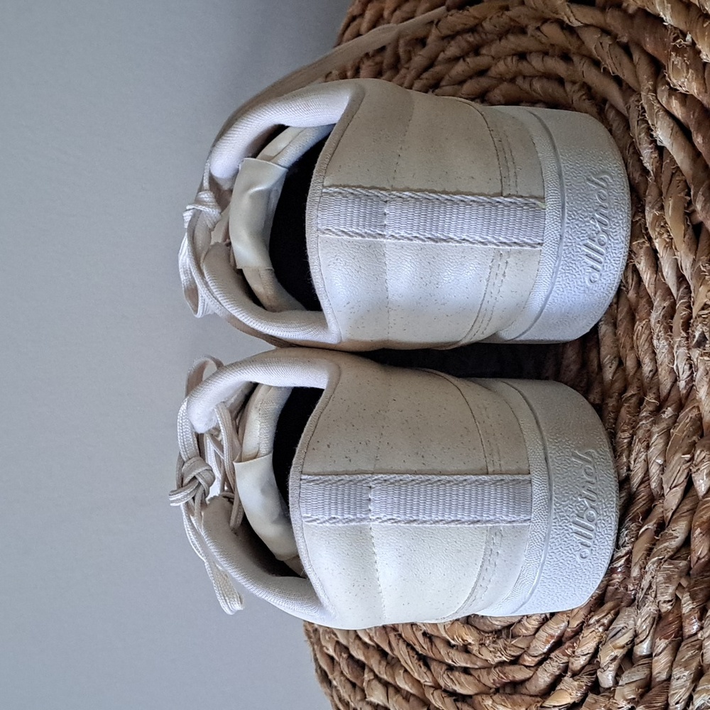Allbirds Mens Plant Pacer Comfort/Walking/Athleisure Cream Leather Sneakers S-9 - Picture 5 of 9